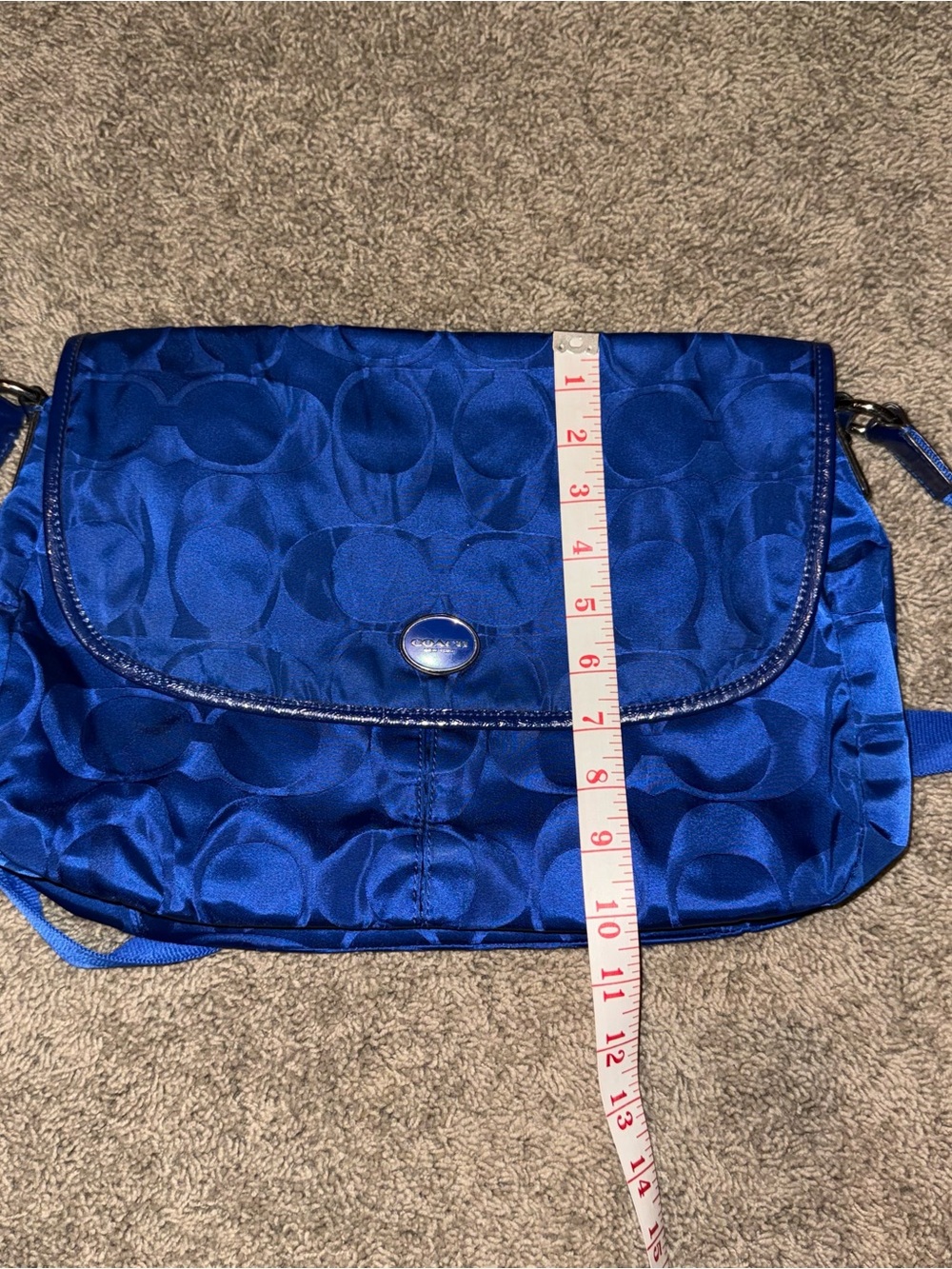 Coach Electric Blue Signature Crossbody Bag - Picture 9 of 9